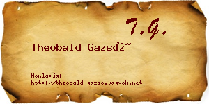 Theobald Gazsó névjegykártya